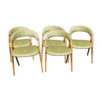 Set of 5 vintage WK mobel dining chairs