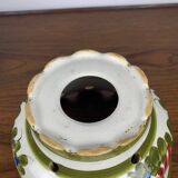 Pair of hand-painted ceramic pendant lights, 1980