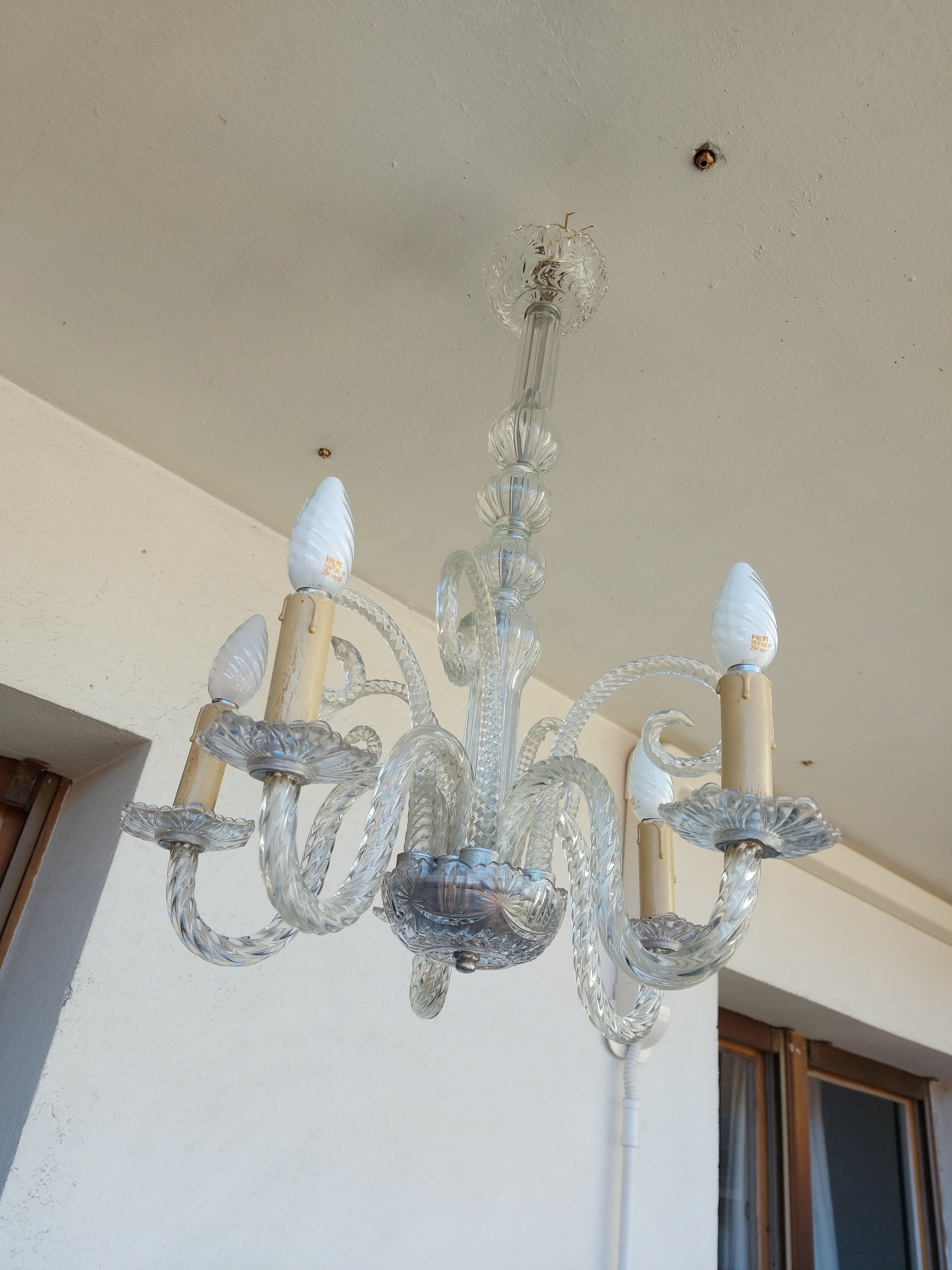 Murano 5-branched chandelier