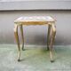 Antique Florentine side table in white and gold wood.