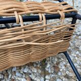 Raoul Guys vintage wicker magazine holder