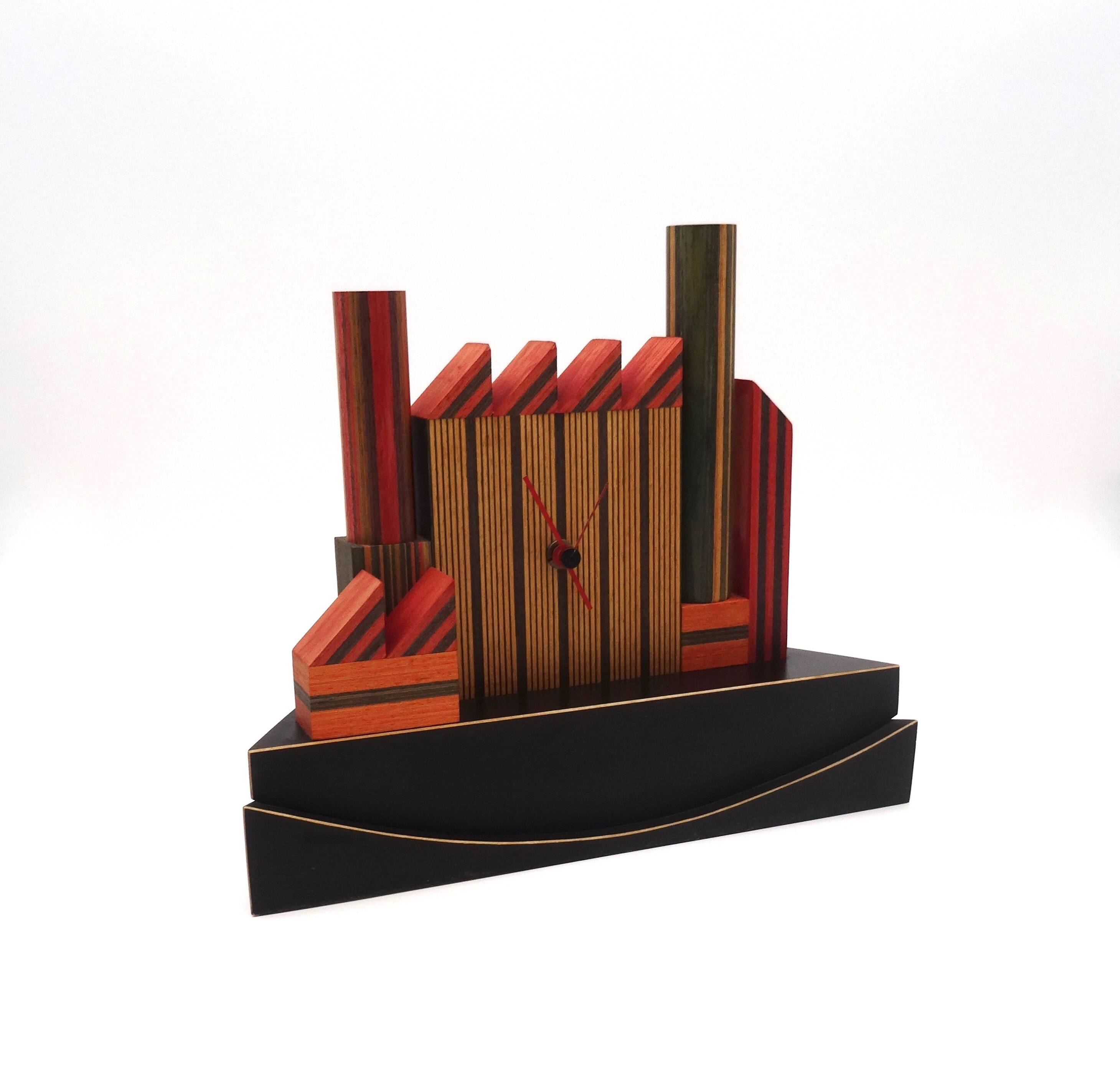 80s Postmodern memphis age Desk Clock by Pirondini