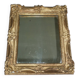 Wooden mirror and gilded stucco rocaille style 33x29