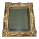 Miroir en bois et stuc redoré de style rocaille 33x29