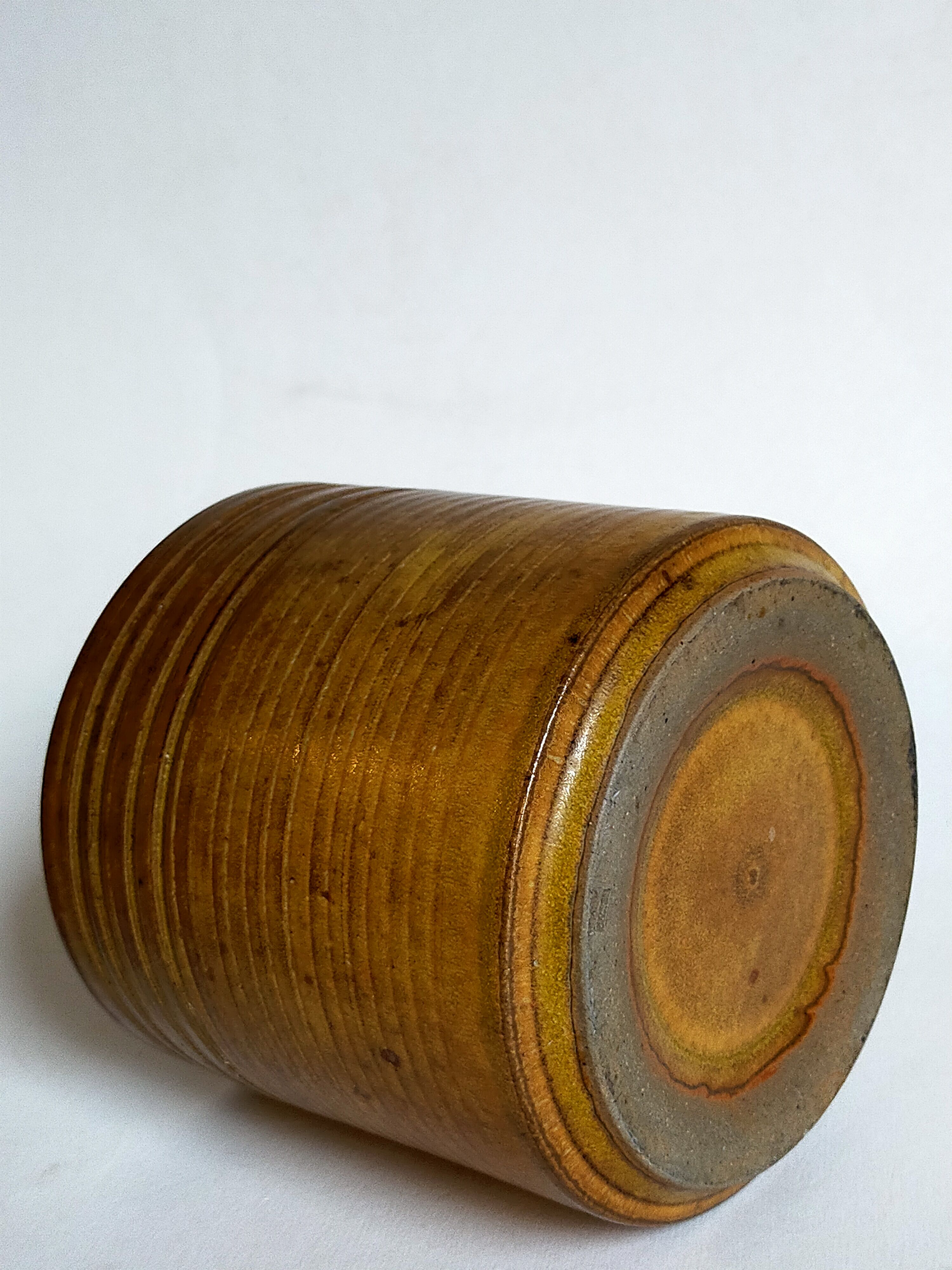 Vintage vase in enamelled sandstone