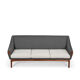 Danish Reupholstered Stylish Grey  3-seater by Johannes Andersen, 1960s