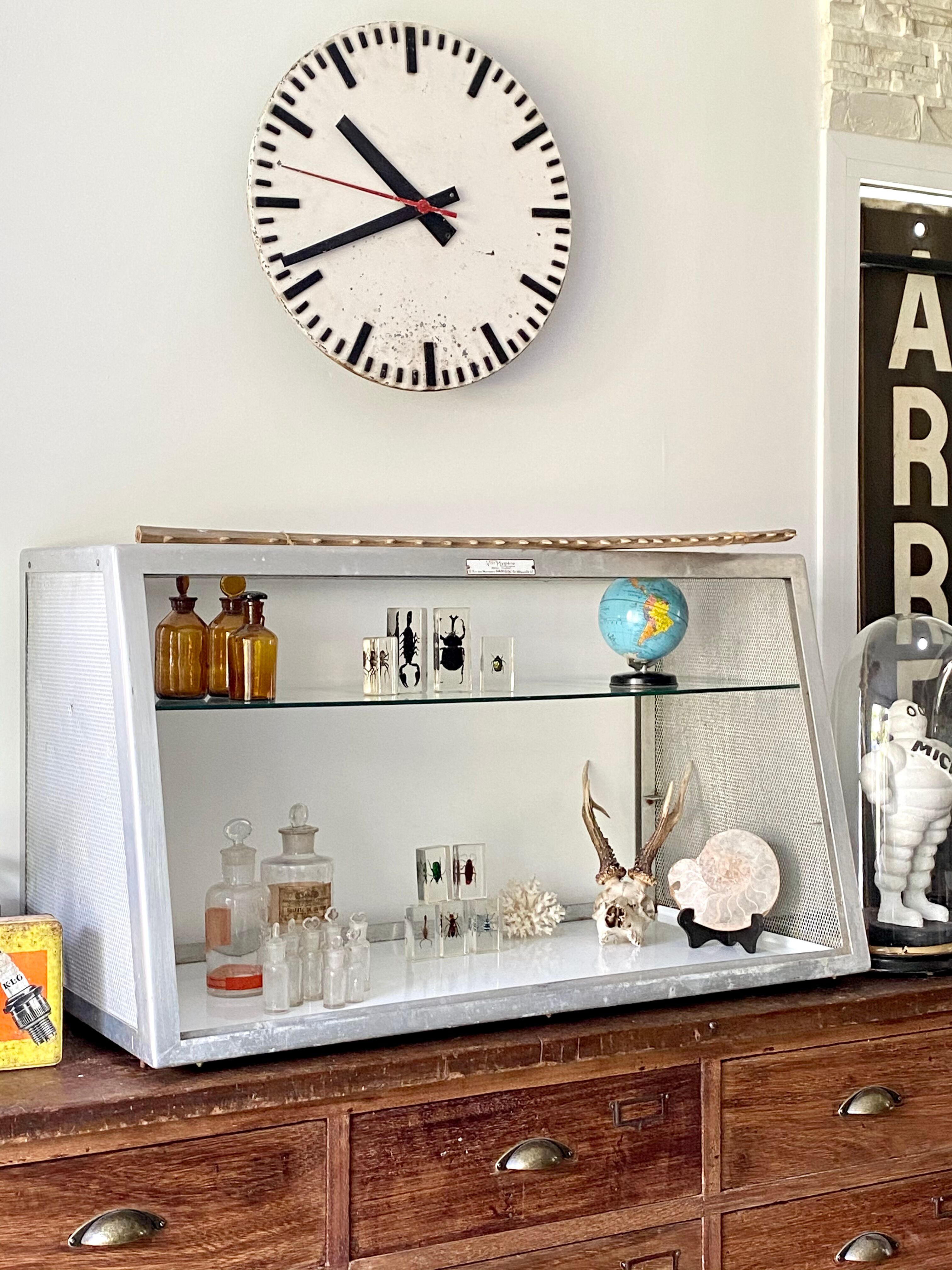 Old stainless steel window