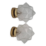 Pair of star wall lights
