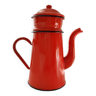 Vintage enameled coffee pot