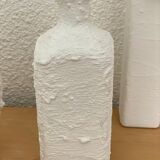 Set of 3 white vases