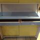 Blue and yellow formica buffet
