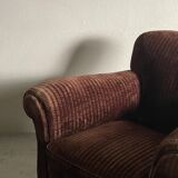 Fauteuil club velours