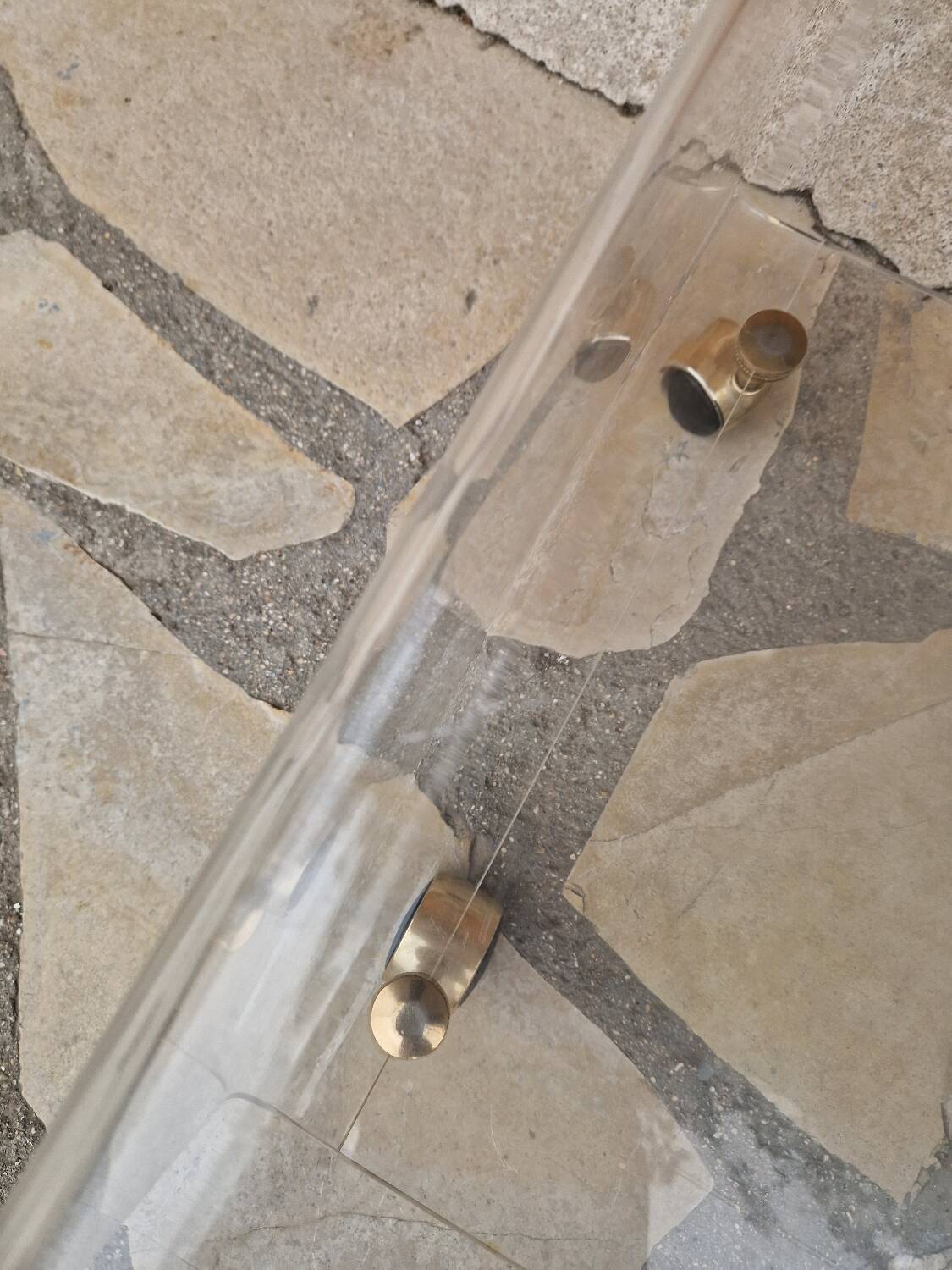 Table basse en plexiglas David lange vintage