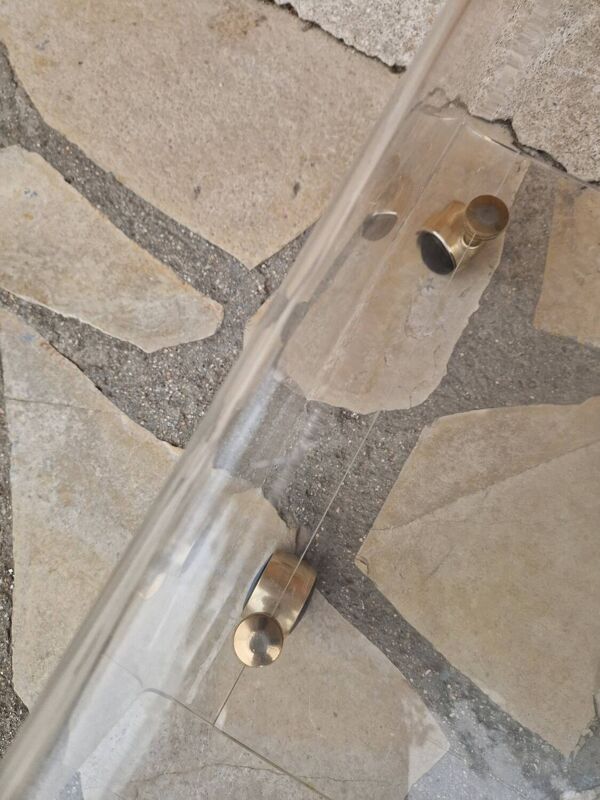 Table basse en plexiglas David lange vintage