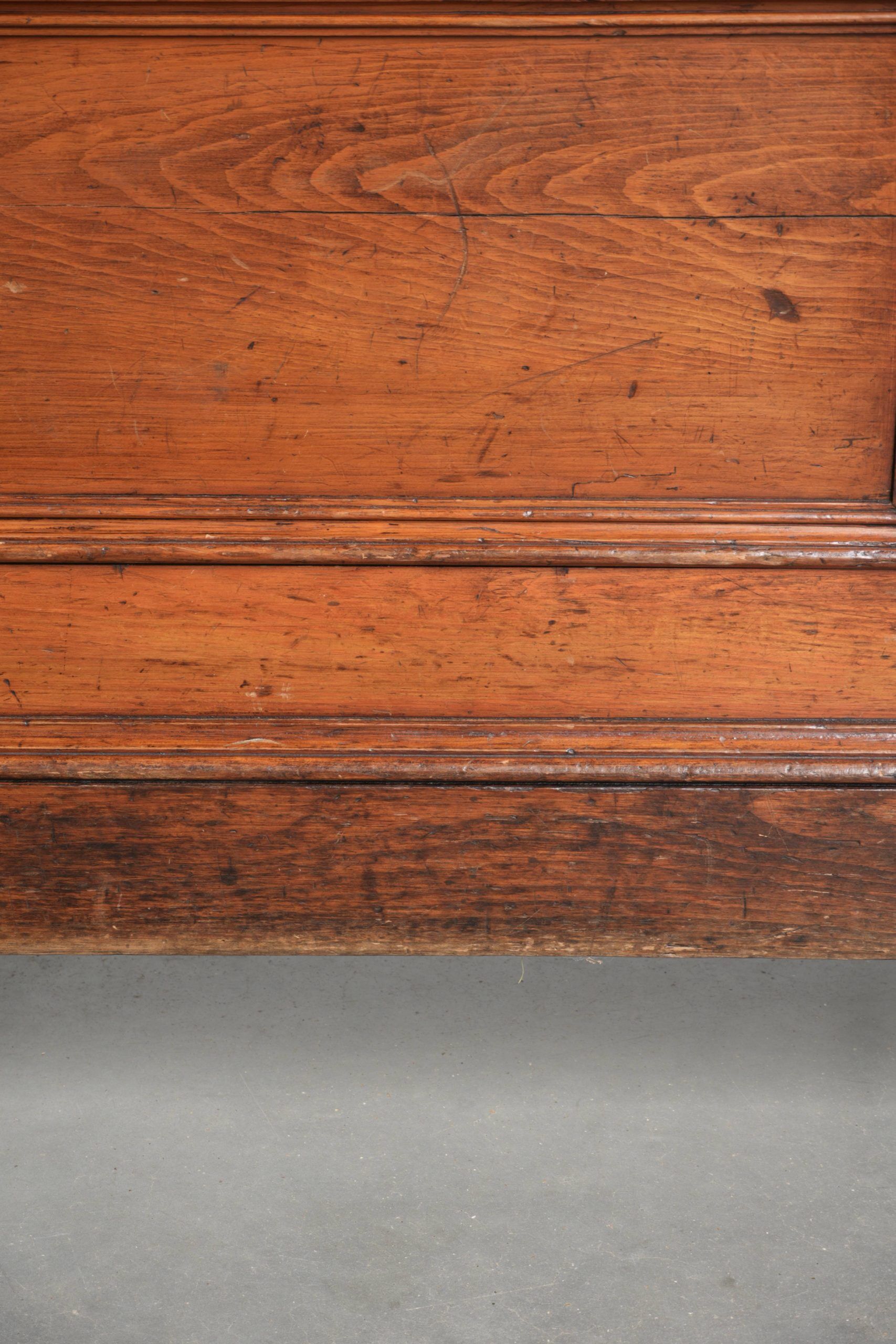 Large antique English shop counter / fabric counter from the 19th century
