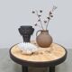 Vintage round ceramic herbarium coffee table Roger Capron
