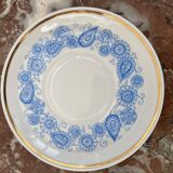 Coffee and tea set, vintage, stylized bird decor, retro, design, blue