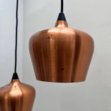Copper metal pendant lights by Frandsen