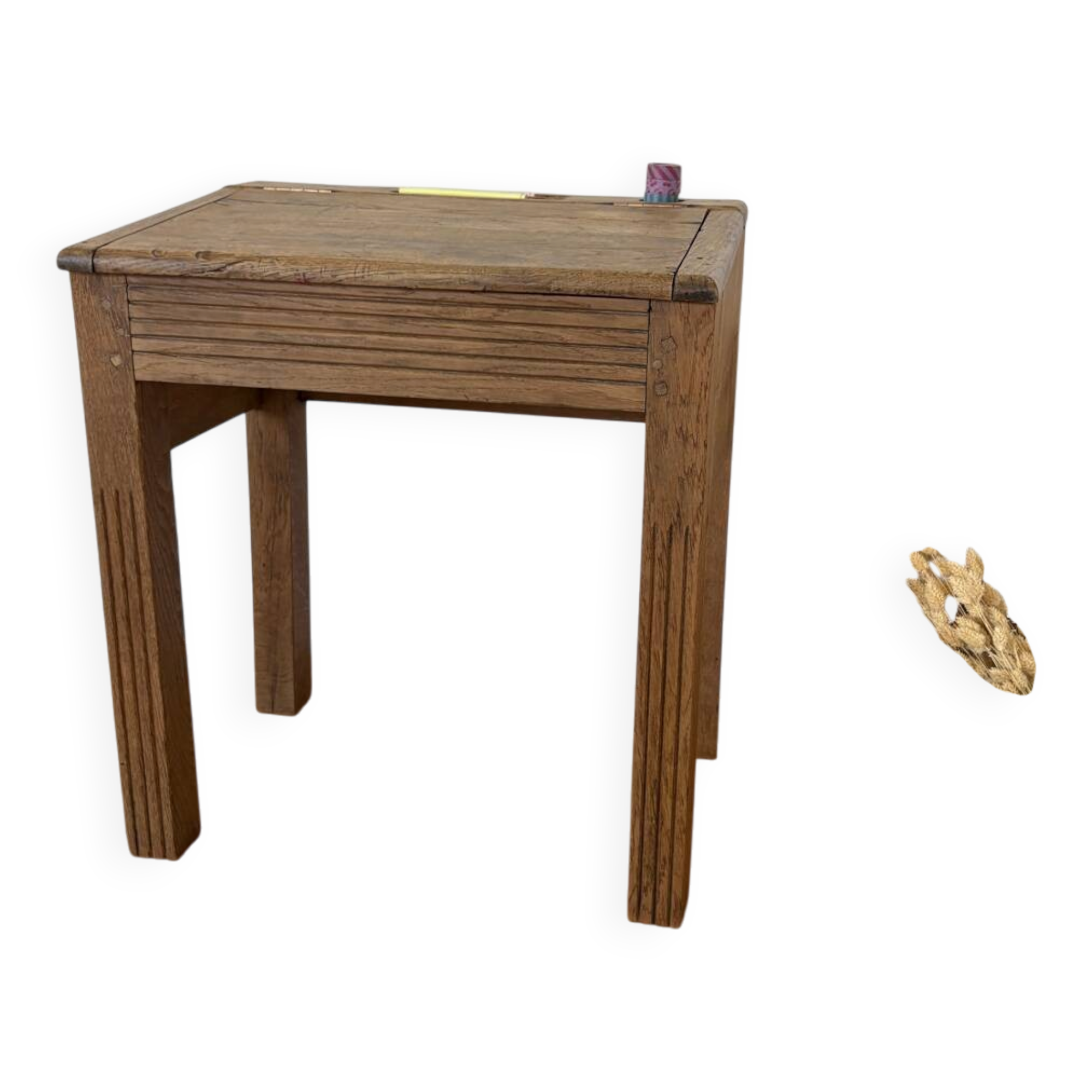 Solid oak school desk