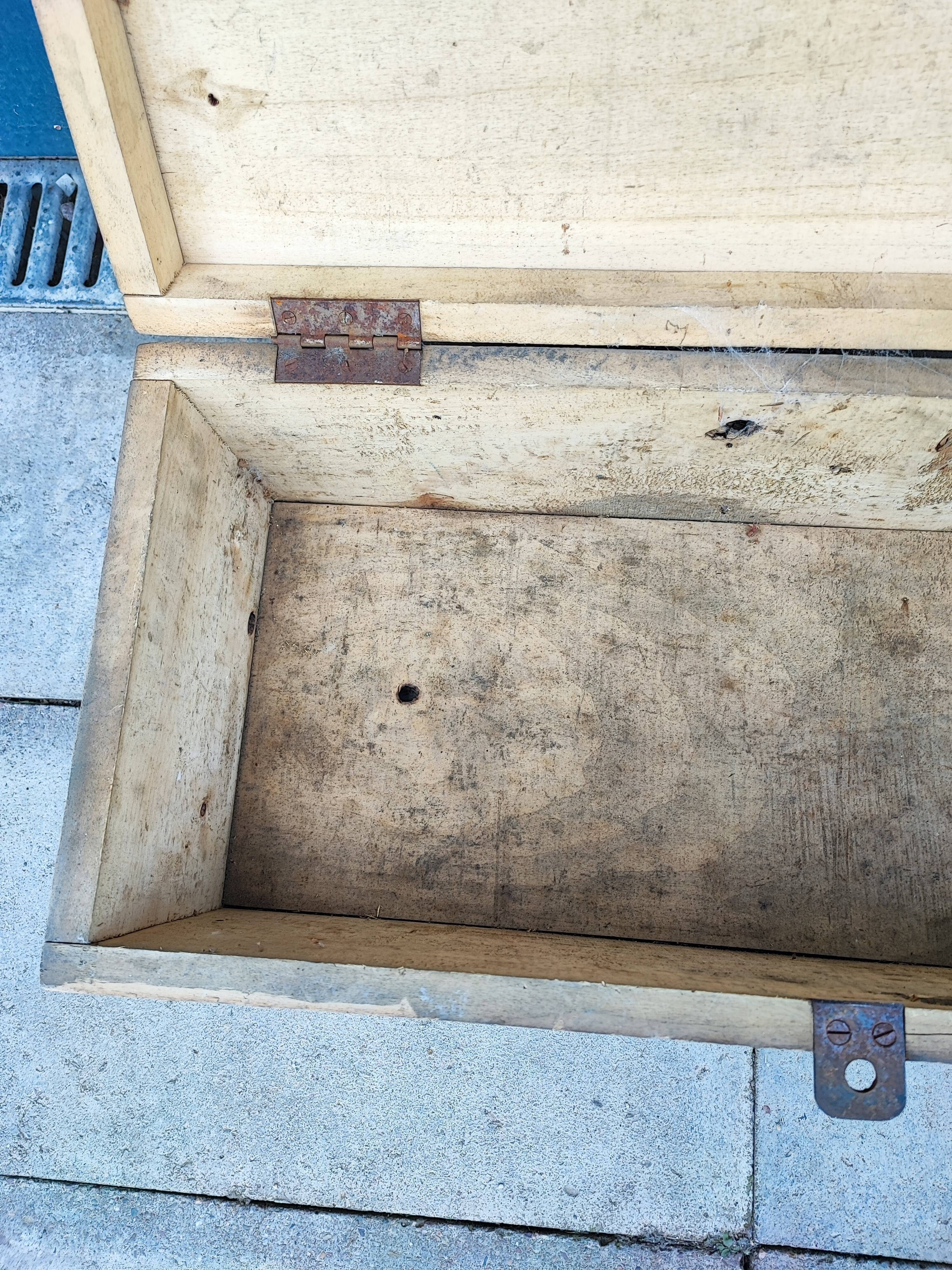 Trunk chest in raw wood
