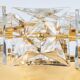 Faceted Crystal Ceiling Light by Kinkeldey, Germany, 1970s