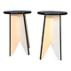 Pair of black and white lacquered wooden stools 1950/1960 Vintage.