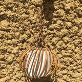 Vintage rattan pendant light