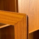 Vintage Teak Highboard Shelf Display Cabinet by Omann Jun 60s Danish Design