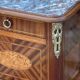 Bedside table in wood marquetry from the 19th century