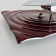 Paul Neuhaus wall lamp in red glass and chrome reflector