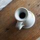Signed candle holder in glazed ceramic