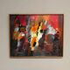 Original Swedish Oil on Panel – “Composition” by Kulo Green (1913–1972) – Signed – Vintage & Framed