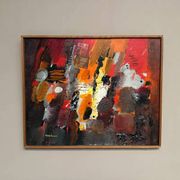 Original Swedish Oil on Panel – “Composition” by Kulo Green (1913–1972) – Signed – Vintage & Framed
