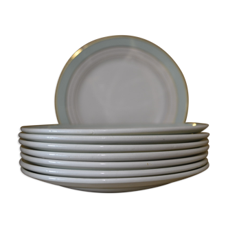 Assiettes à dessert Luneville, modèle régence