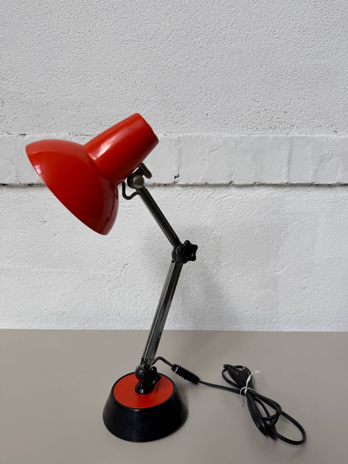 Design desk lamp 70 black and orange metal