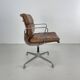 Eames Herman Miller tan / camel leather Soft Pad Group chair