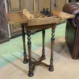 1950s walnut chess table