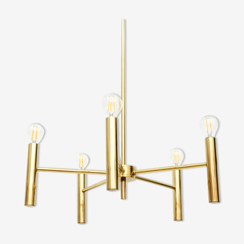 Vintage Scandinavian Chandelier By Svend Mejlstrøm For Mejlstrøm Belysning, 1960s