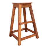 Old burmese teak workshop top stool