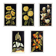 Set of five vintage flower still life paintings.
