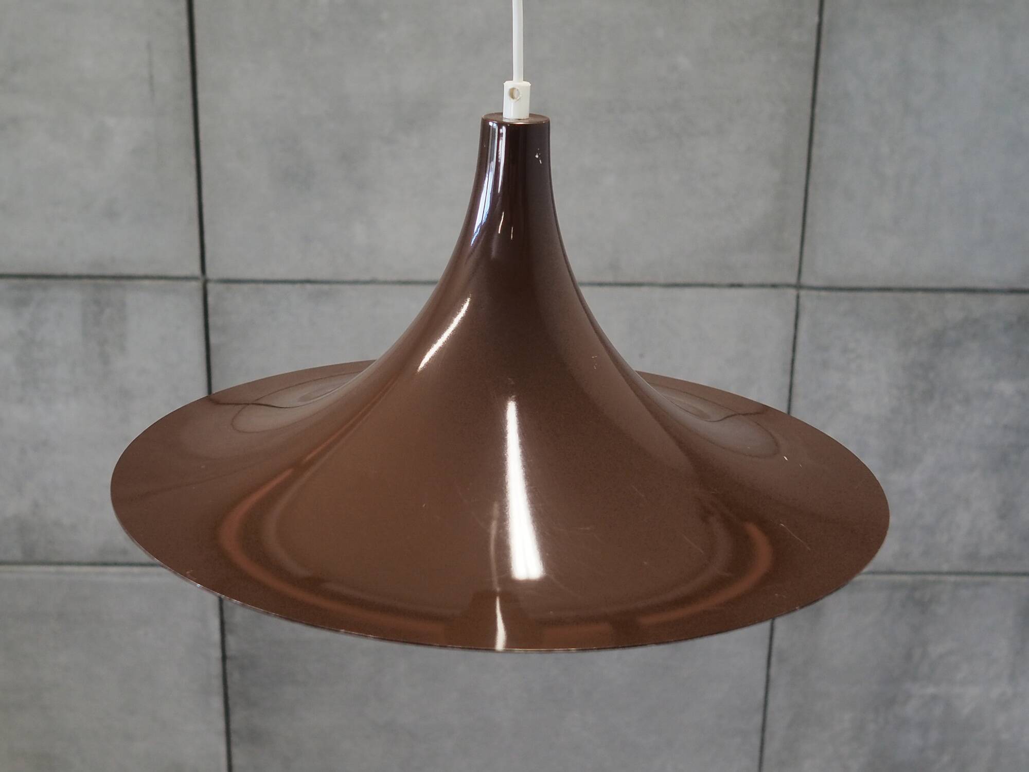 Brown pendant lamp, Danish design, 1960s, production: Denmark