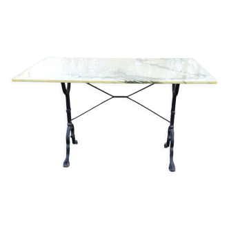 Bistro table cast iron and marble