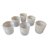 Frosted effect textured glasses / cups, made in Italy