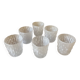 Frosted effect textured glasses / cups, made in Italy