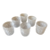 Frosted effect textured glasses / cups, made in Italy