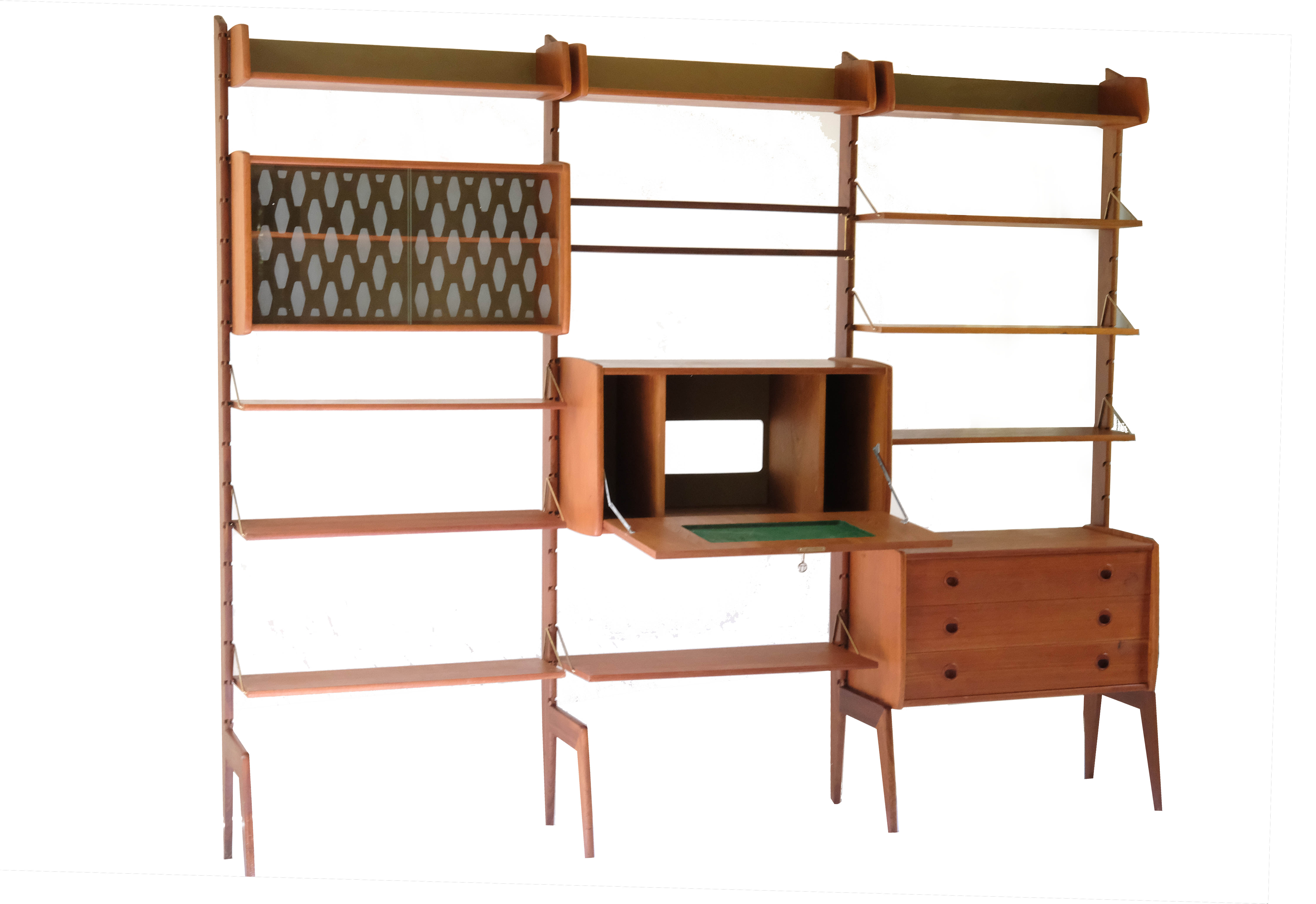 Wall Unit by John Texmon, 3 Modules, Norway, 1960s