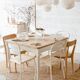 Wooden farmhouse table – cream foot