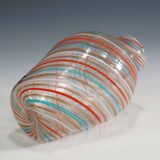 Multicoloured cane vase by Fratelli Toso, Murano, Italy, circa 1965.