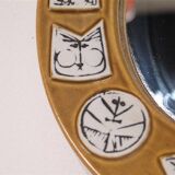Ceramic mirror by Lisa Larsson for Gustavsberg 1960