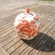 Antique Large Ginger Jar with Orange Floral Decor